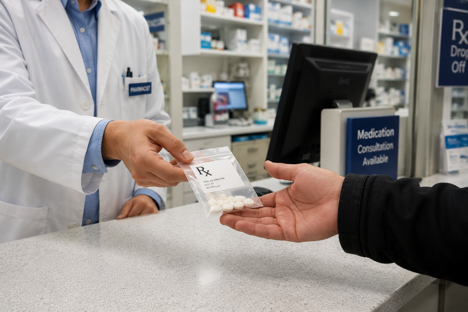 Pharmaceutical delivery courier