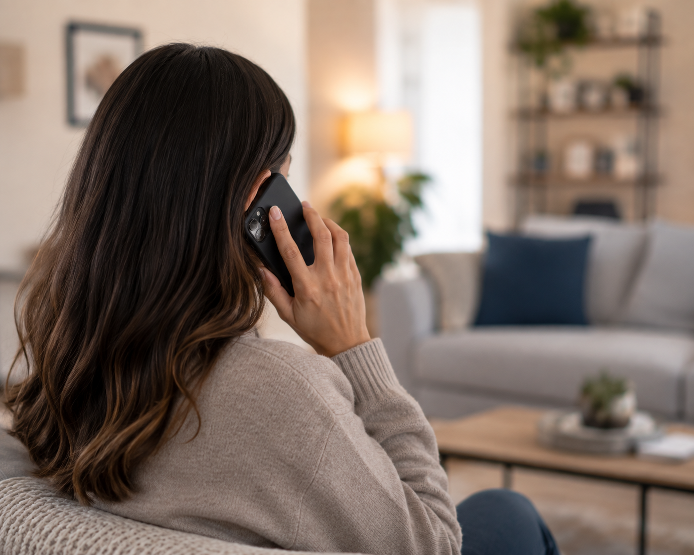 Customer booking a ride by phone